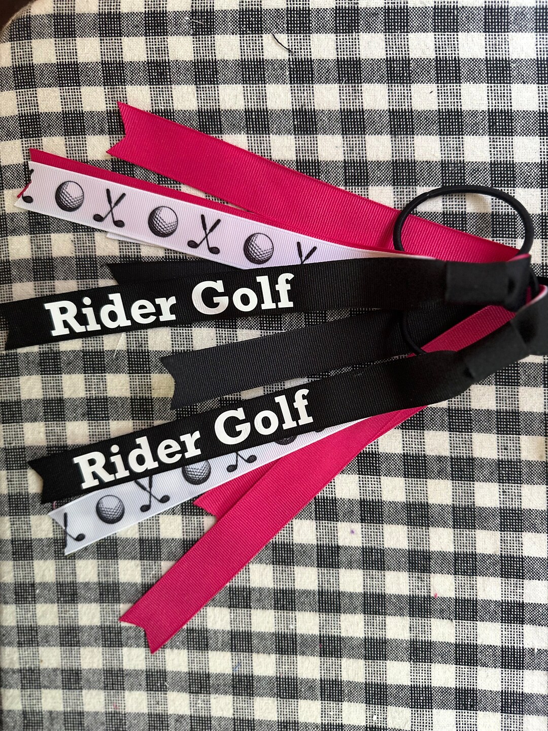 Custom Golf Ribbon, Personalized Sports Team Ribbon, Ponytail Hair Ties ...
