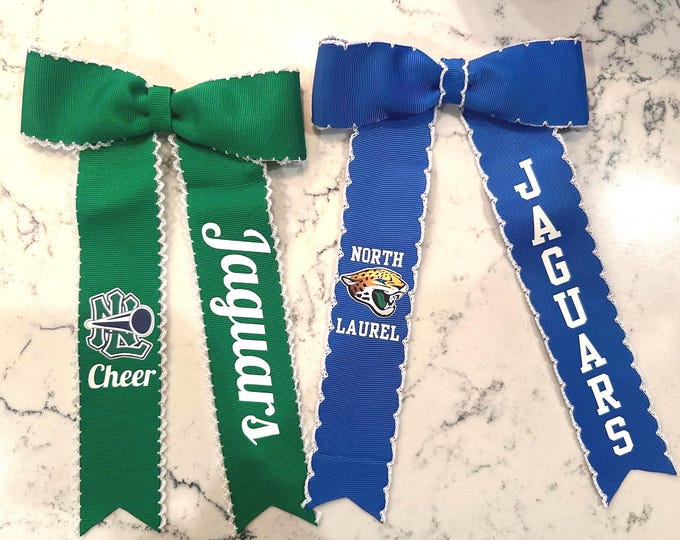 Personalized Hair Ribbon for School Spirit, Cheer, Uniform, Bow Gift ...
