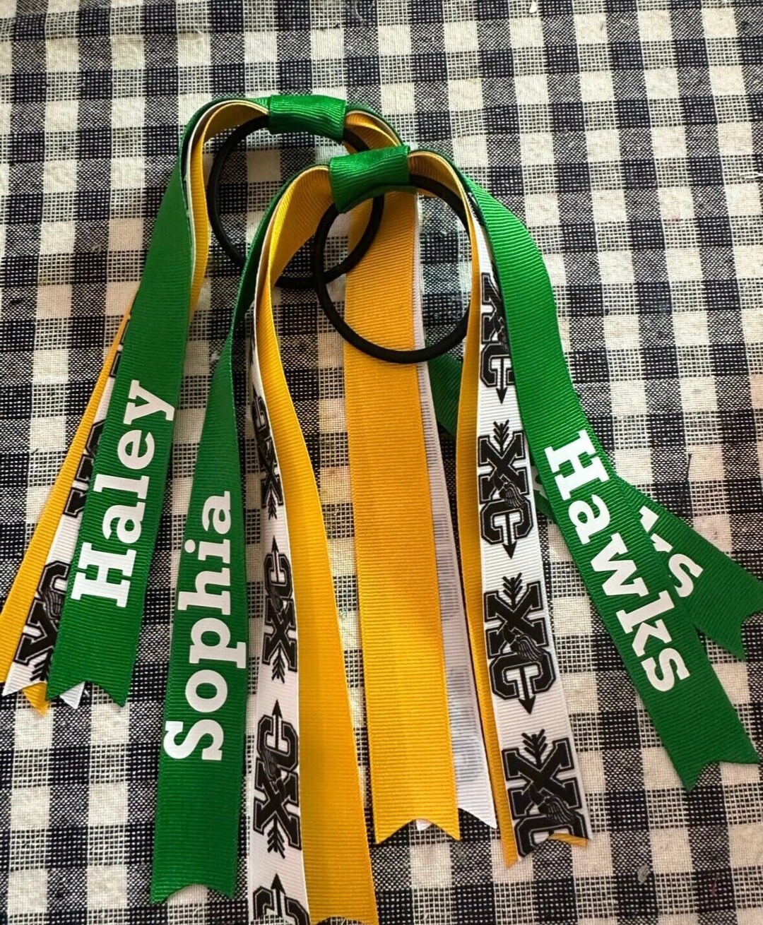 Custom Cross Country Ribbons, Personalized Sports Team Ribbon, Ponytail ...
