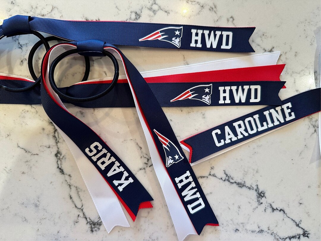 Custom Logo Sports Team Ribbon, Ponytail Hair Ties, Streamer Bow Soccer ...