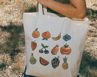 Fruity Babies Cotton Canvas Tote Bag – Farmer's Market Gift