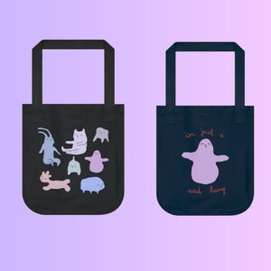 organic cotton tote bag (featuring legless lump)