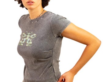 Protection butterfly bodycon waffle tee -- women's T-shirt