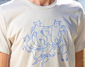 Matisse La Danse Cats T-Shirt – Unisex Cotton Tee, Cat Lover Gift