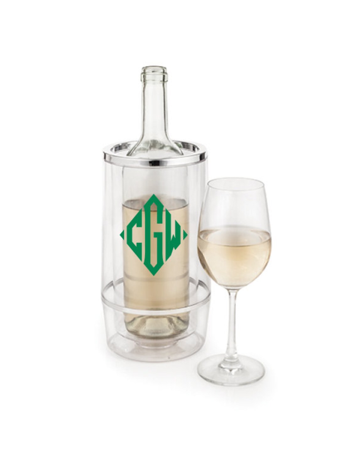 Personalized Bottle Cooler Wine Chiller Monogrammed Wine Etsy