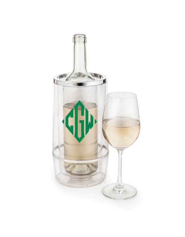 Personalized Bottle Cooler Wine Chiller Monogrammed Wine Etsy