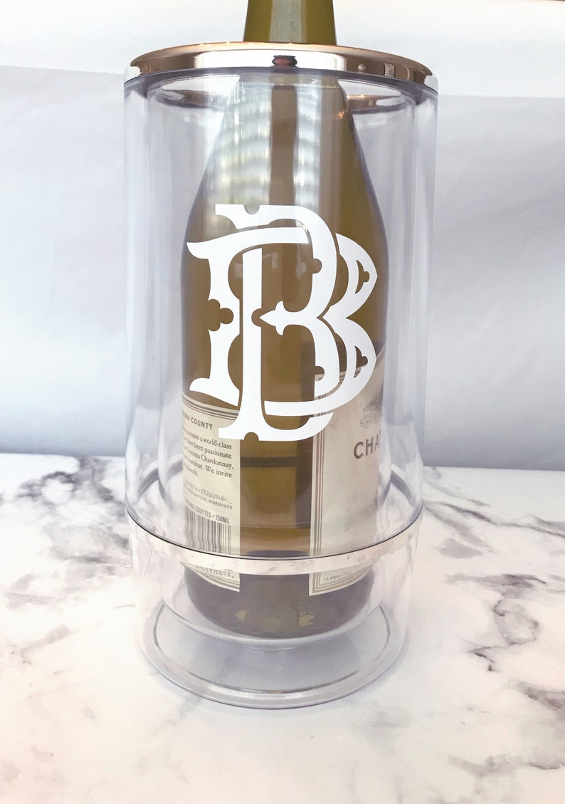 Personalized Bottle Cooler Wine Chiller Monogrammed Wine Etsy