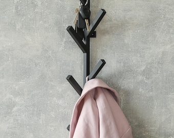 Modern Metal Wall Hook: Entryway Organizer, Coat & Key Rack