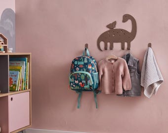 Patère murale dinosaure, crochet pour vêtements d'enfant, décoration murale animaux mignons, décoration chambre dinosaure, rangement mural pour chambre d'enfant, cadeau pour enfants
