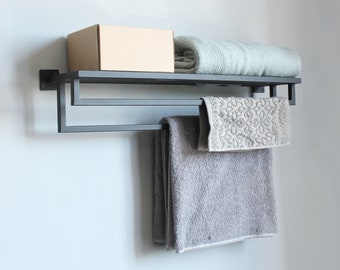 Badezimmer-Handtuchhalter, Handtuchhalter, Wandmontage-Handtuchaufbewahrung aus Metall, dekorativer und stilvoller Badezimmer-Organizer, Einweihungsgeschenk für Sie