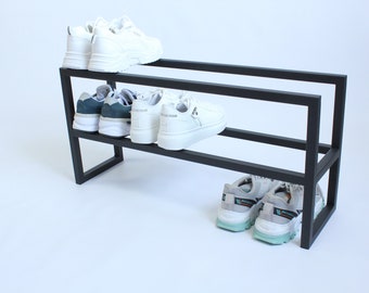 Metal Shoe Industrial Rack, Metal Shoe Rack For Gift, Schuhregal Modern,Minimal Shoe Rack, Entryway Organization for shoes, Metal Shoe Rack