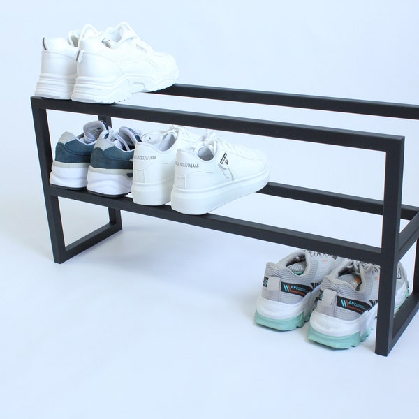 Metal Shoe Industrial Rack, Metal Shoe Rack For Gift, Schuhregal Modern,Minimal Shoe Rack, Entryway Organization for shoes, Metal Shoe Rack