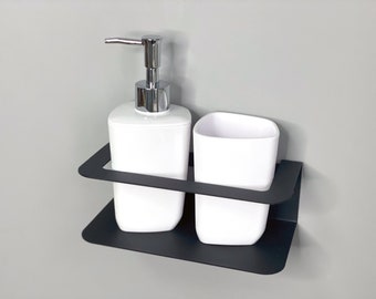 Estante minimalista de ducha para baño, Estante flotante cosmético en el dormitorio, Decoración del hogar, Regalo de bienvenida para el amor, Estante de ducha de metal