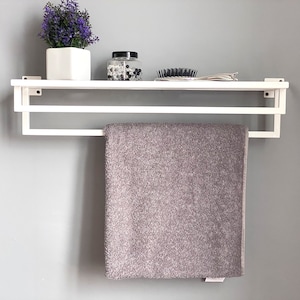 Badkamerhanddoekenrek, handdoekhouder, metalen handdoekopberger voor wandmontage, decoratieve en stijlvolle badkameropberger, housewarmingcadeau voor haar