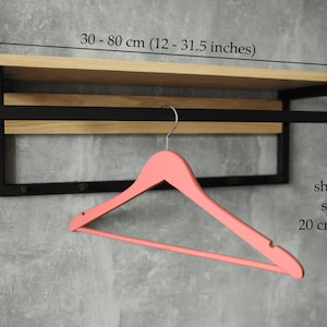 Modern Wall-Mounted Metal Coat Rack with Reclaimed Wood Shelf / Entryway Organizer / Wall Rack / Entryway Hanger / Hallway Hat Stand