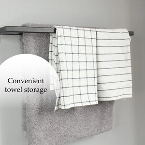 Wall Mount Towel Holder, Farmhouse Decor, Bathroom Decor, Wall Towel Storage, Modern bath towel holder, Wall Storage Shelves with Towel Rack