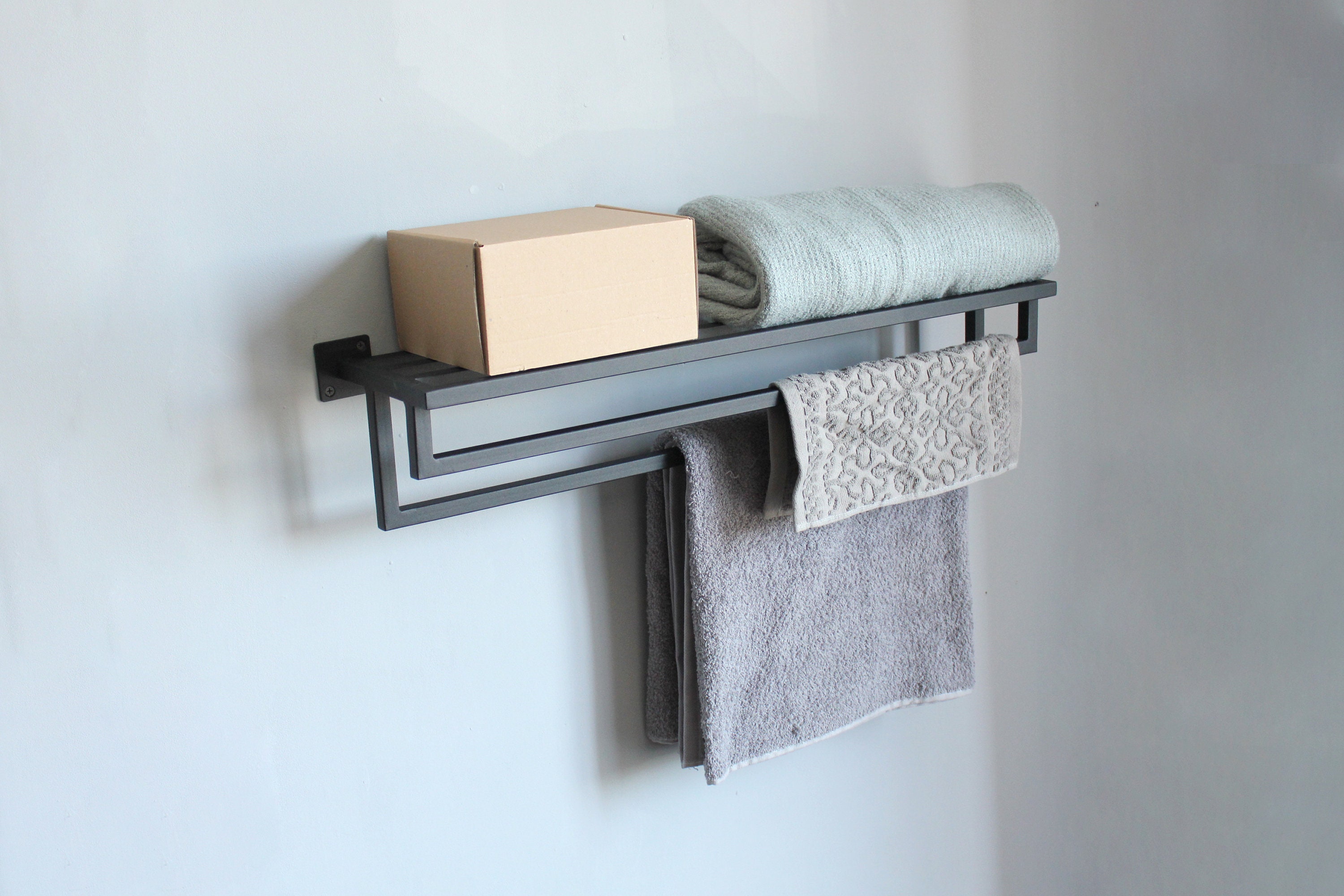 Towel Holder Bathroom Towel Rack Wall Mount Metal Towel - Etsy