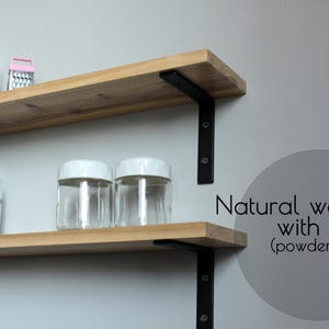 Floating Wall Shelf – Metal and Wood Wall Decor Shelf, Handmade Gift for Kitchen or Office, Display Shelf for Decor, Plants, Kitchen Storage