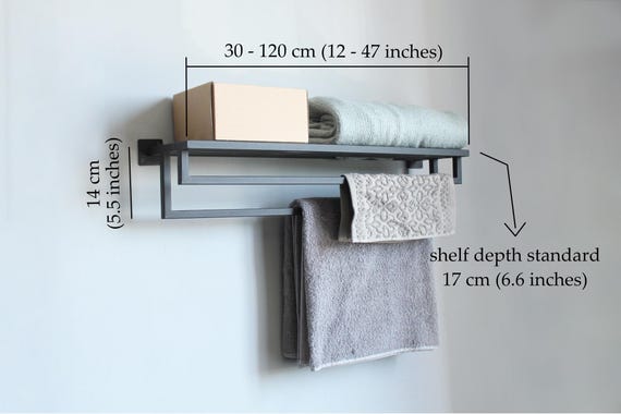 Wall Mount Metal Towel Rack: Modern Bathroom Organizer
