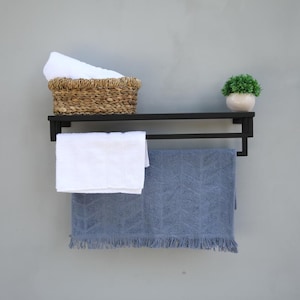 Badkamerhanddoekenrek, handdoekhouder, metalen handdoekopberger voor wandmontage, decoratieve en stijlvolle badkameropberger, housewarmingcadeau voor haar