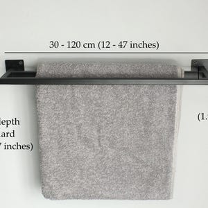 Wall Mount Towel Holder, Farmhouse Decor, Bathroom Decor, Wall Towel Storage, Modern bath towel holder, Wall Storage Shelves with Towel Rack