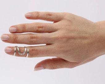 Mallet finger ring splint sterling silver