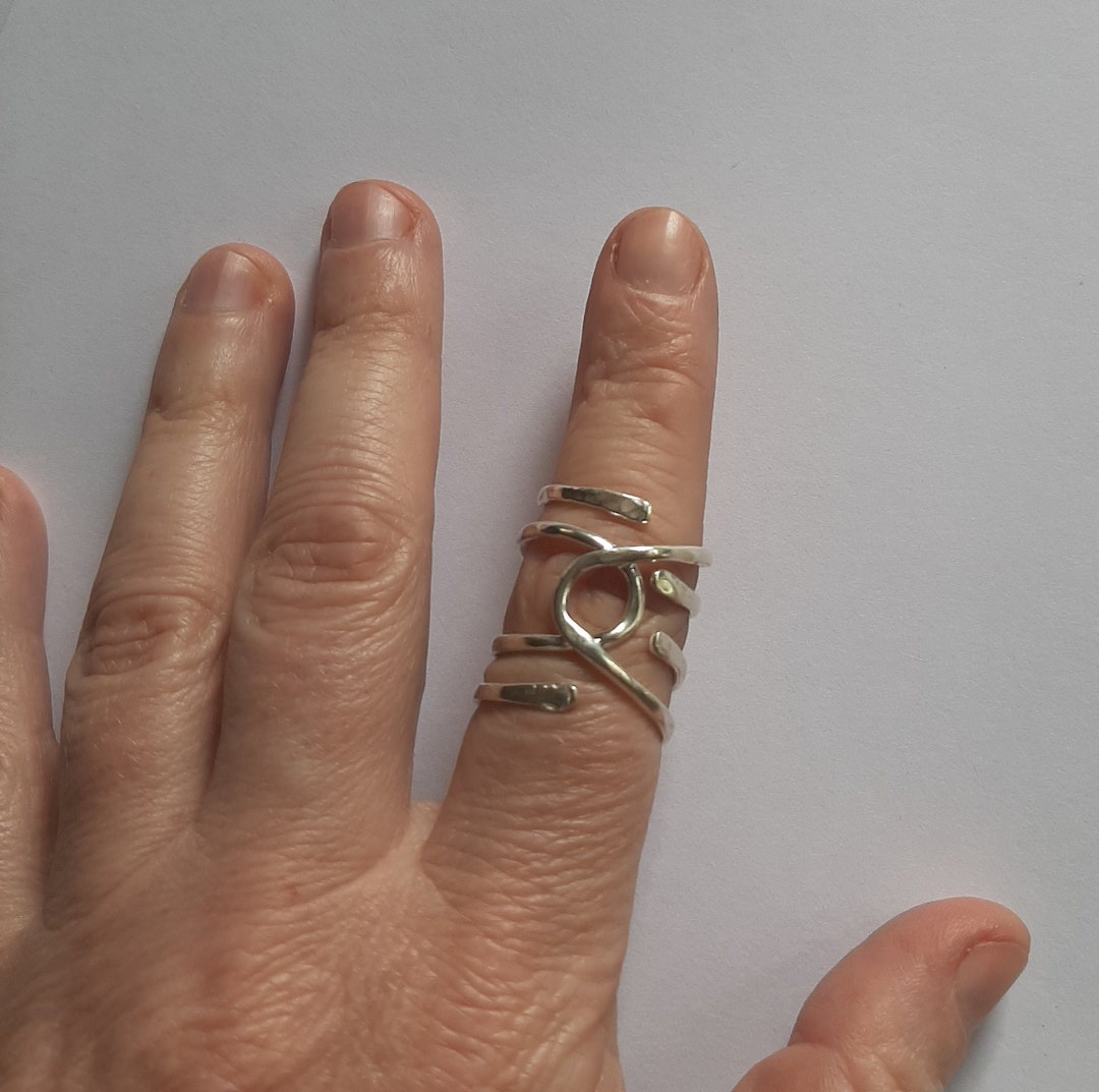 Arthritis Finger Ring Splint Sterling Silver Adjustable 4 Etsy