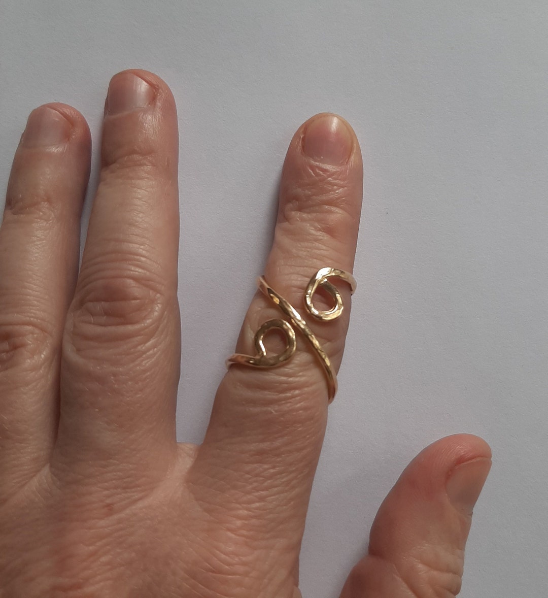 Arthritis Finger Ring Splint Gold Plated 14k Adjustable Etsy