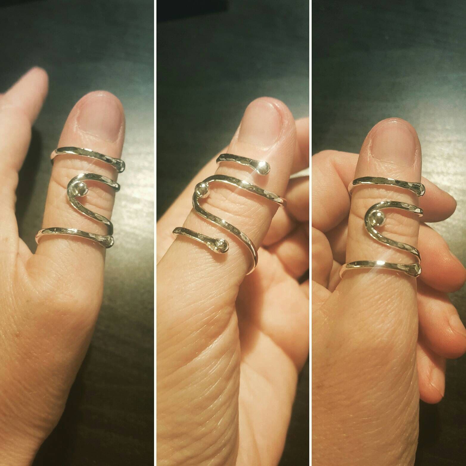 Trigger thumb silver ring splint Etsy