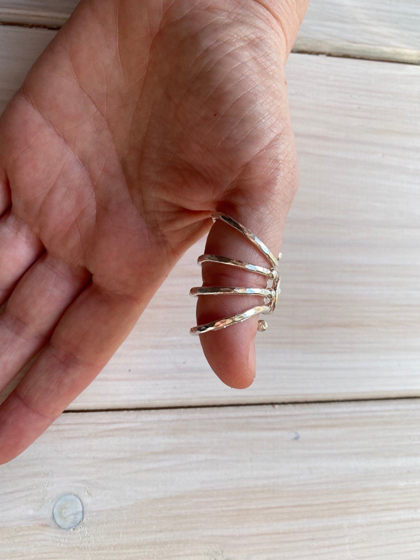 Thumb IP joint ring splint sterling silver thumb brace Etsy