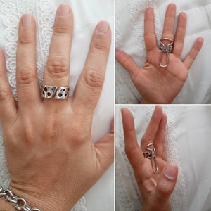 Trigger finger adjustable silver ring splint