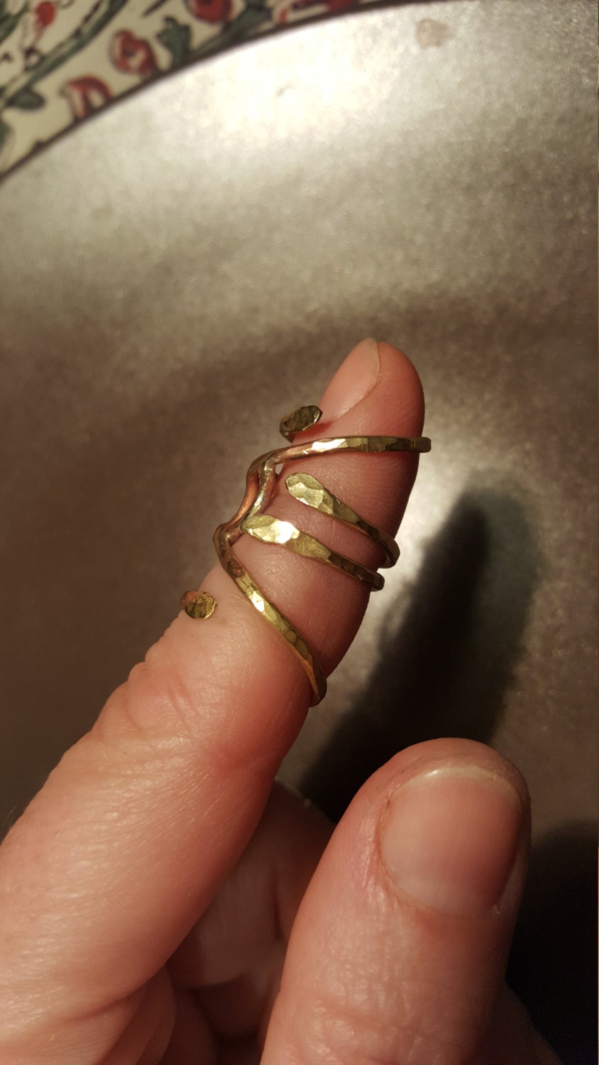 Mallet Finger Ring Splint 14K Gold Plated Etsy