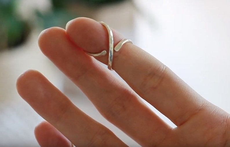 EDS Hypermobility DIP Finger Ring Splint Adjustable Sterling Etsy