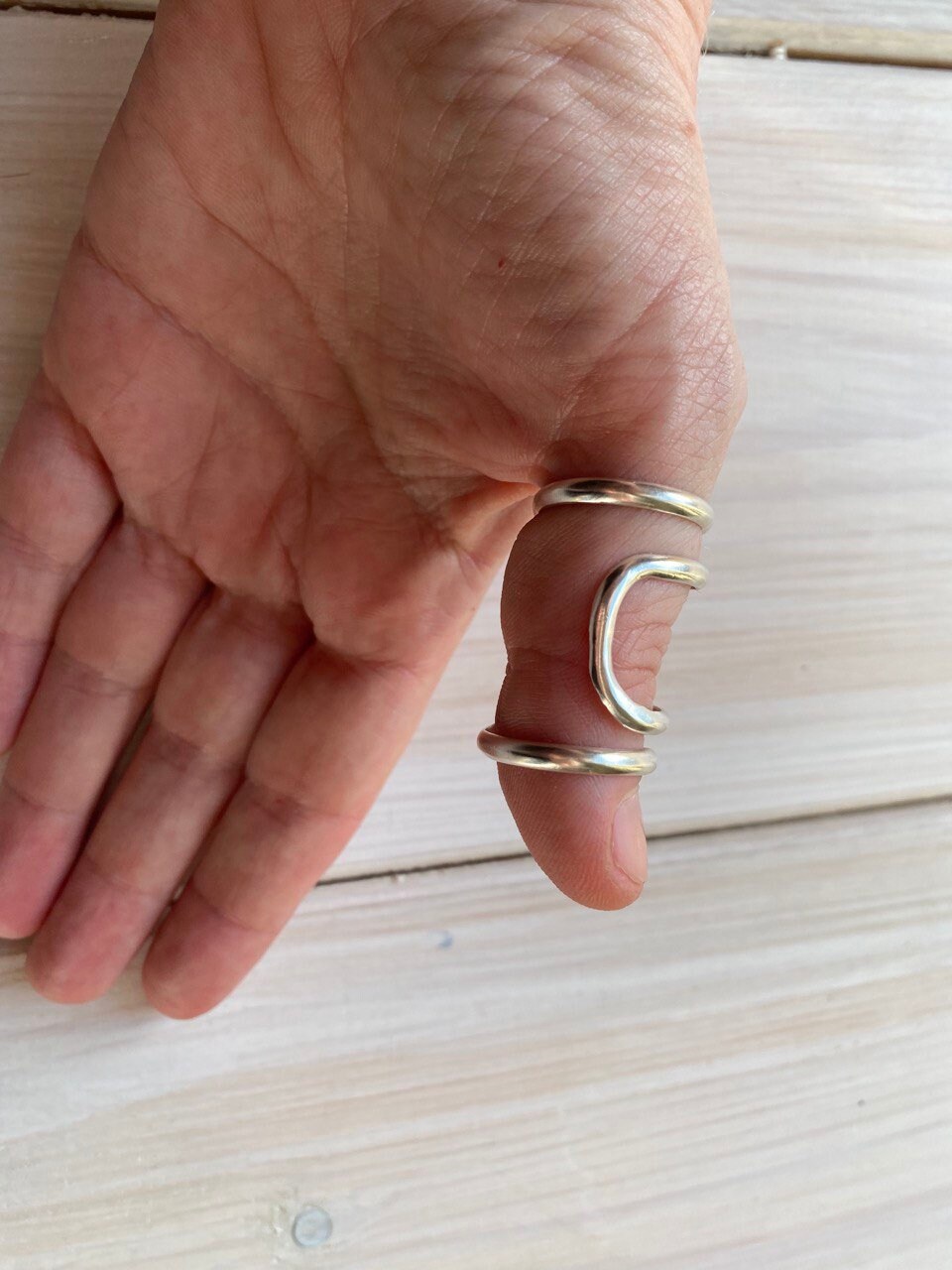 Thumb Trigger Finger Ring Splint Sterling Silver 925 Etsy Canada