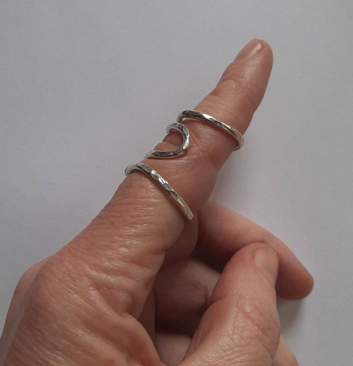 Arthritis Finger Ring Splint Sterling Silver Adjustable 8 Etsy
