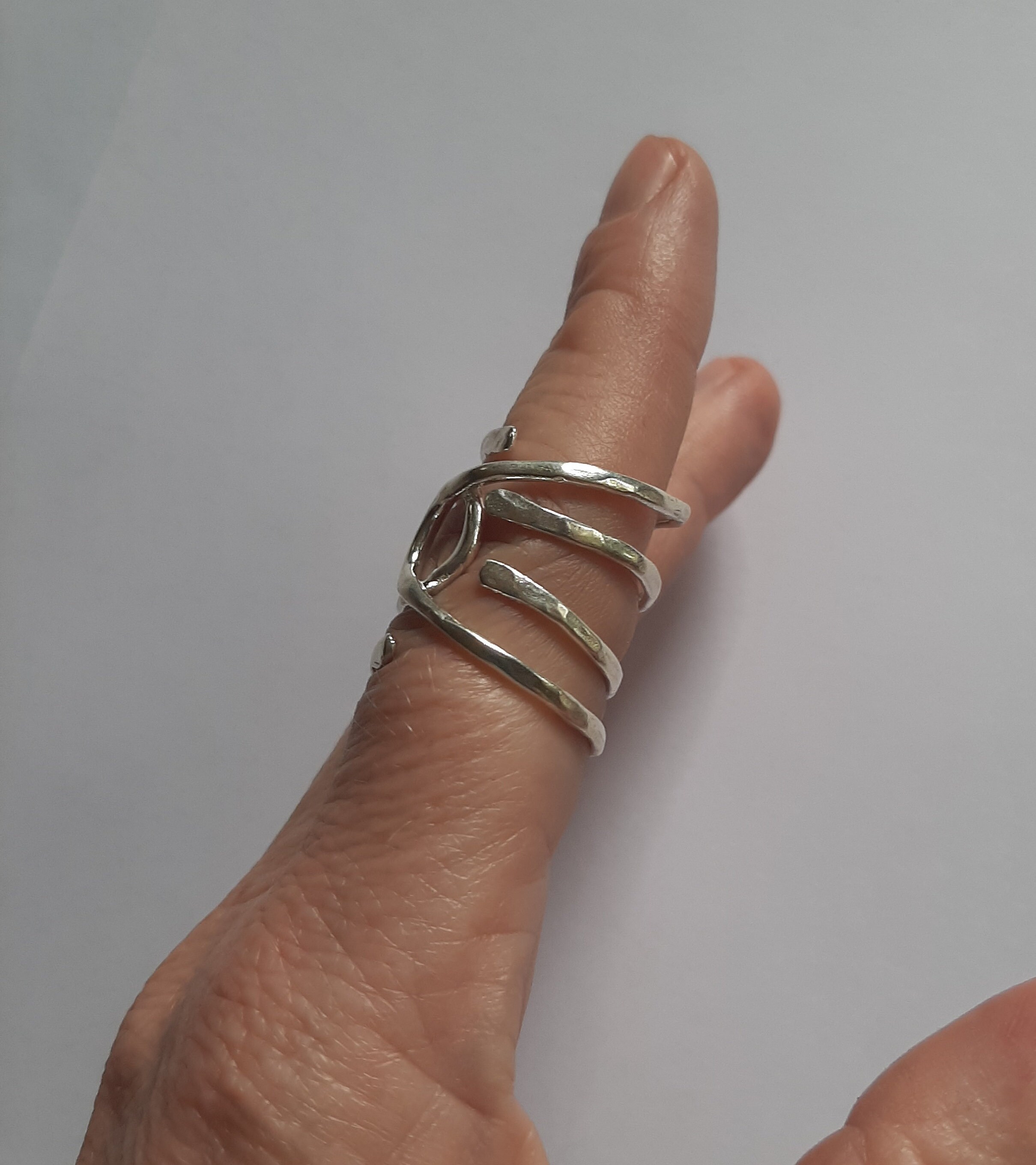 Arthritis Finger Ring Splint Sterling Silver Adjustable 7 Etsy Australia