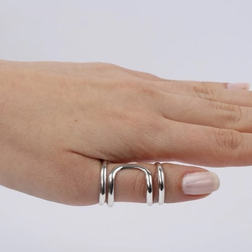 Thumb Trigger Finger Ring Splint Sterling Silver 925 Etsy