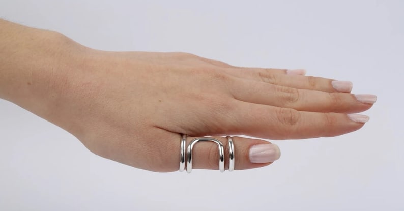 Thumb EDS or trigger finger ring splint sterling silver 925