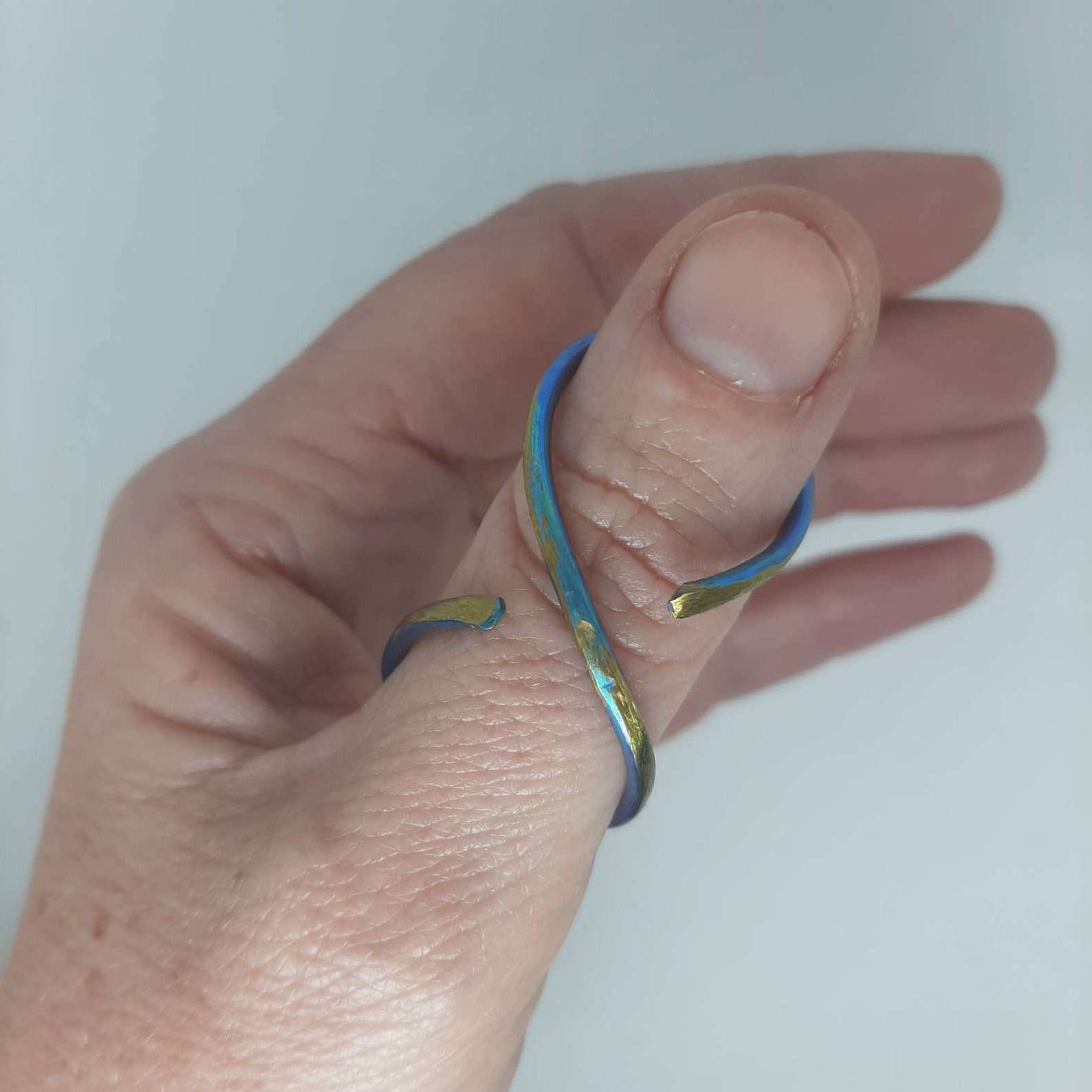 Titanium Trigger Thumb Ring Splint Anodized Two Color Gold and Etsy