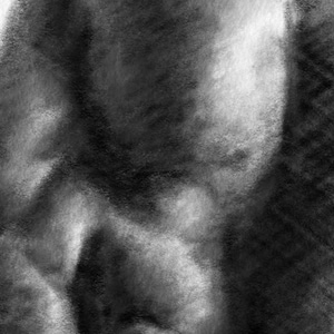 Original Drawing Nude Couple Embracing - Erotic Sensual Wall Art