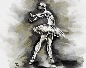 Original wall art - Ballerina - Contemporary Fine-Art - Original Edition Giclee Print from the artist