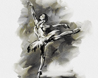 Original wall art - Ballerina - Contemporary Fine-Art - Original Edition Giclee Print from the artist