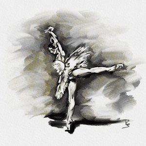 Original wall art - Ballerina - Contemporary Fine-Art - Original Edition Giclee Print from the artist