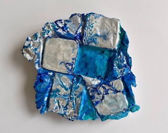 Emergence • Mixed Media Sculpture, framed 10x10"