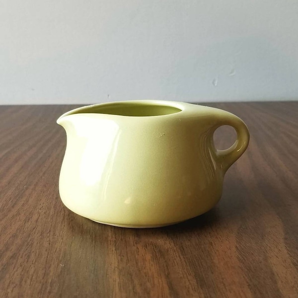 green Russel Wright creamer dish . vintage Casual China by Iroquois