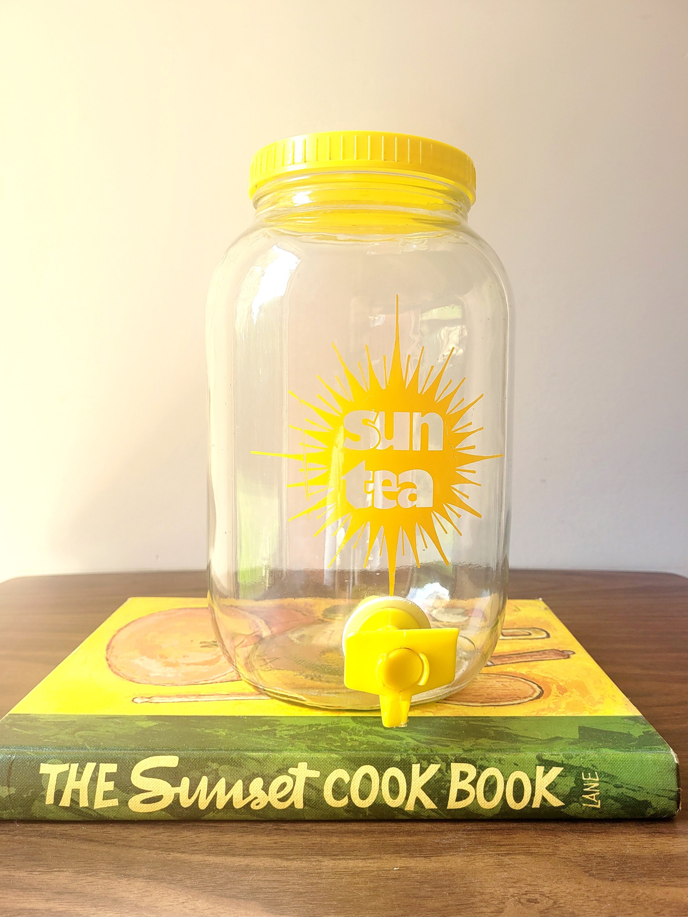 Glass Sun Tea Jar . Gallon Drink Dispenser for Tea Etsy
