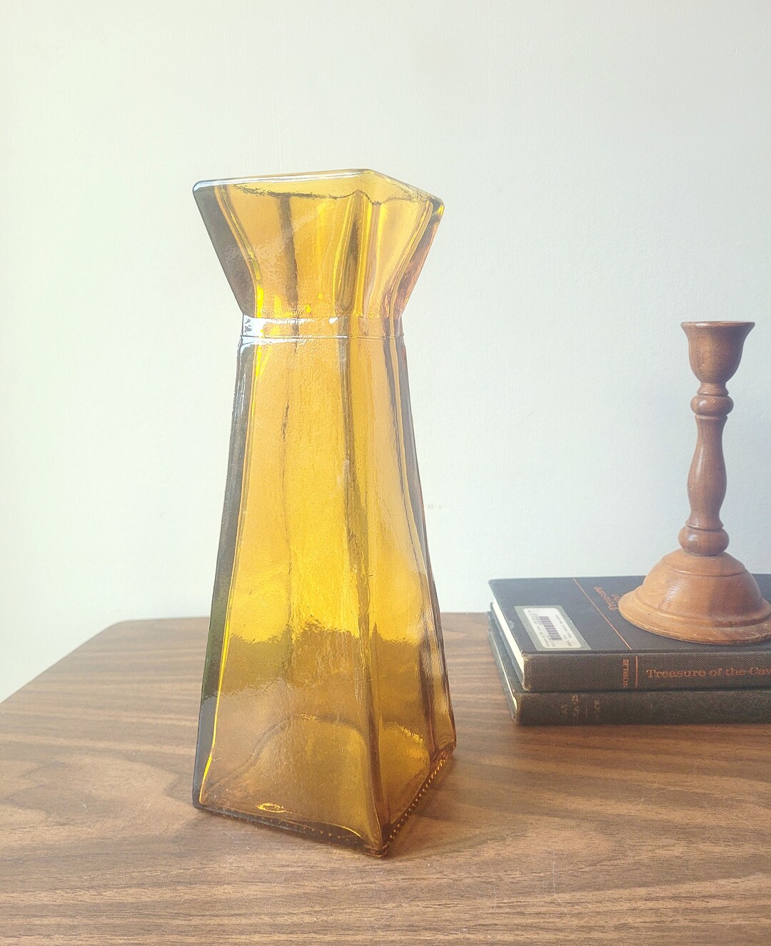 Vidrios San Miguel Amber Glass Vase Etsy