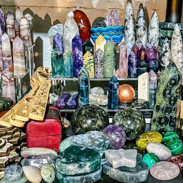 BEST Mystery Crystal/Witchy Box - from one surprise lover to another!! Crystals, jewelry, candles, altar items and more!