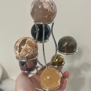 Crystal 7-Sphere Metal Stand