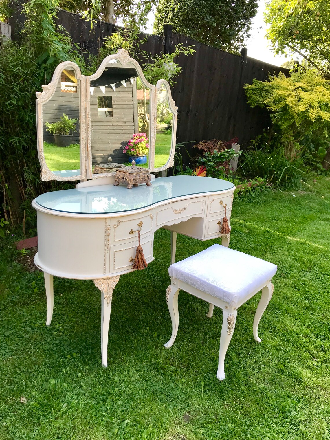 Vintage French Louis Style Olympus Dressing Table Etsy